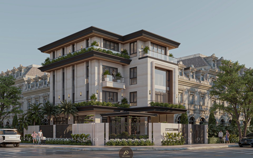 Thiết kế - Thi công kiến trúc biệt thự tại Sài Gòn - Anh Quang